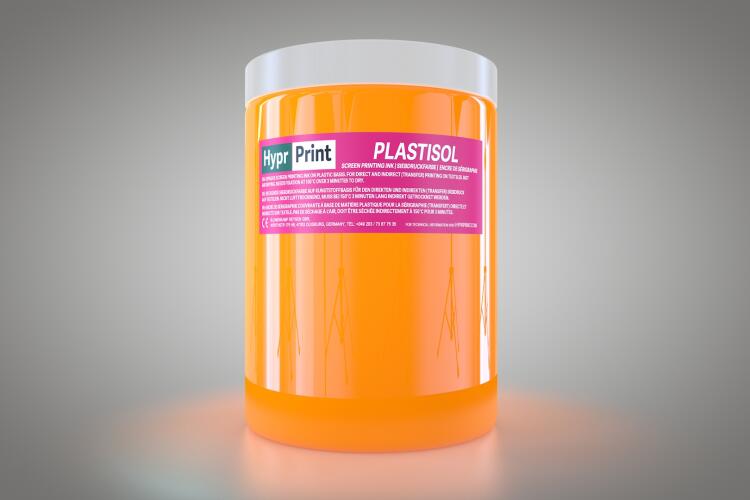 HyprPrint Plastisolfarbe Neon-Orange 1kg